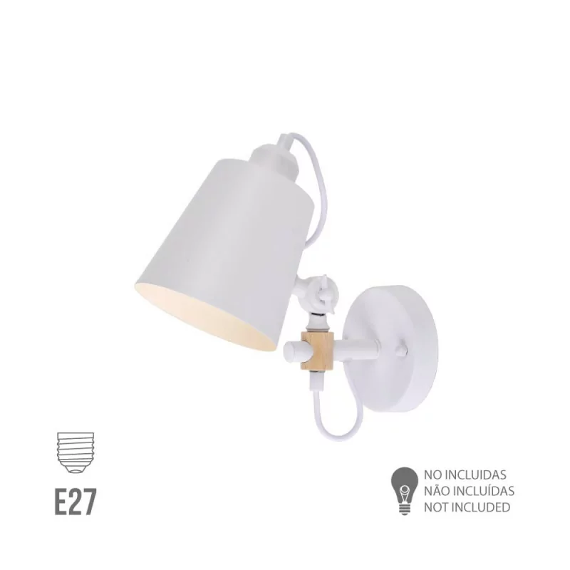 EDM Wall Lamp - E27 - White EDM Wall Lamp - E27 - White