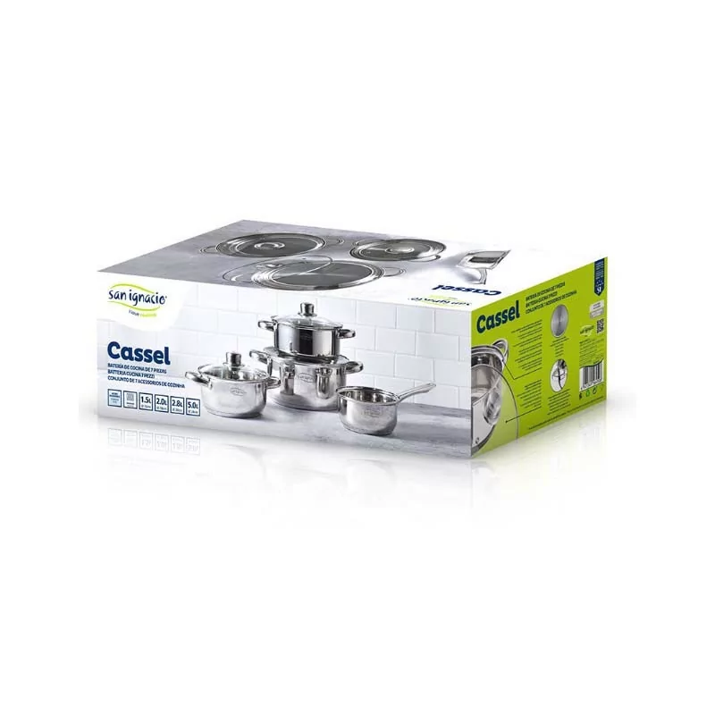 San Ignacio Cassel Cooking Train - 7 Pieces - Stainless Steel - SG8172