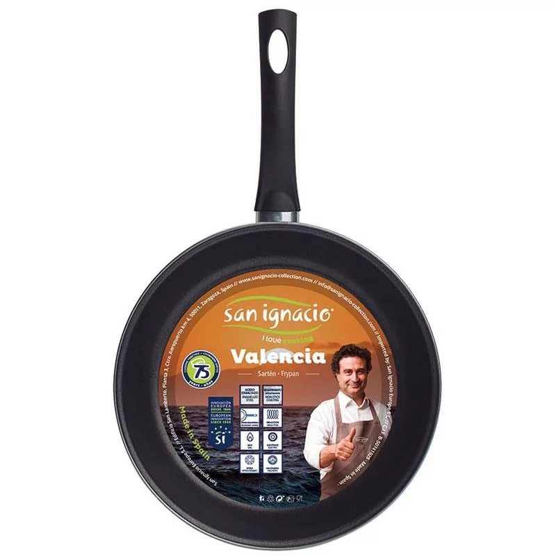 Frying pan San Ignacio Valencia - 30 cm - Glazed Aluminum - BGEU3196