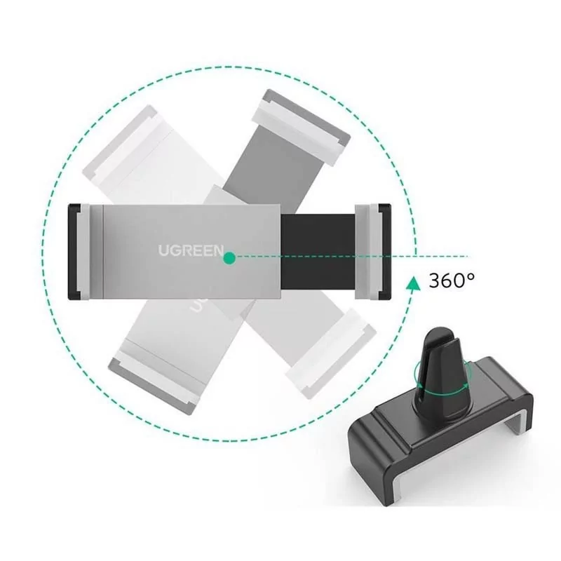 Soporte de Teléfono Móvil para Ventilación de Carro Ugreen - 3.5"-6.5" - Negro