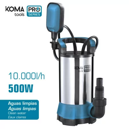 Koma Tools Pro Series Clean Water Pump - 500 W - 17 x 30 cm - Stainless Steel