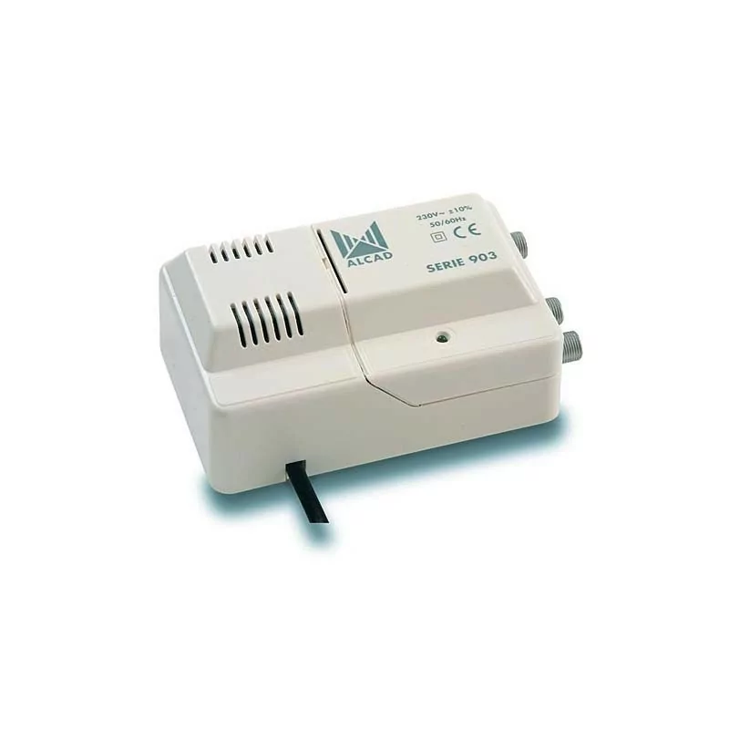 Kit Amplificador de Mastro UHF Alcad - 32dB - 3 Entradas - AM-397 - c/ Fuente de Alimentación - 9030202