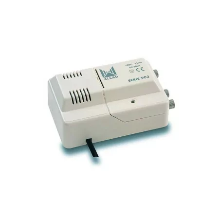 Kit Amplificador de Mastro UHF Alcad - 32dB - 4 Entradas - AM-497 - c/ Fuente de Alimentación - 9030206