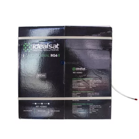 Cable Coaxial RG6 Blanco ITED - 300M - Idealsat