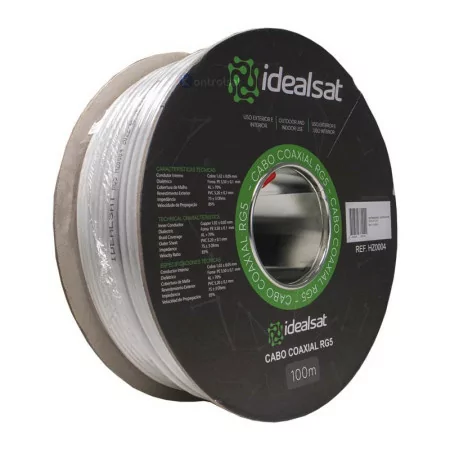 Cable Coaxial RG5 Blanco - 100M - Idealsat