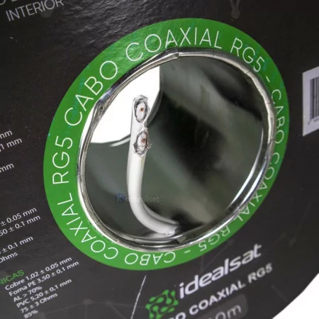 Cable Coaxial RG5 Twin Blanco - 100M - Idealsat