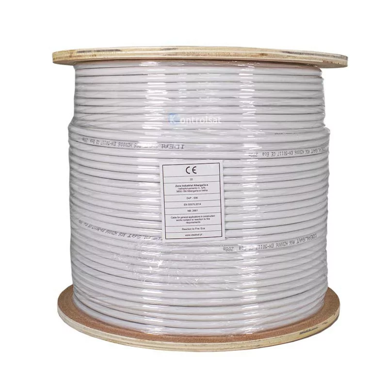 Cabo Coaxial RG6 Branco - 300M - Idealsat