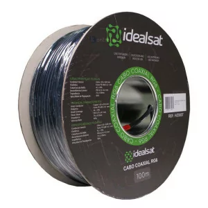Cabo Coaxial RG6 Preto PE -...