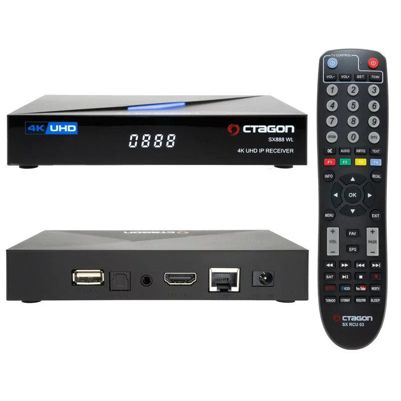 Octagon SX888 V2 WL 5G - Linux E2 Dual OS - Wi-Fi 5G - 4K IPTV