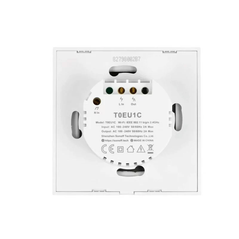 Interruptor Inteligente Wi-Fi Sonoff - T0EU1C-TX - 1 Zona Touch - Blanco