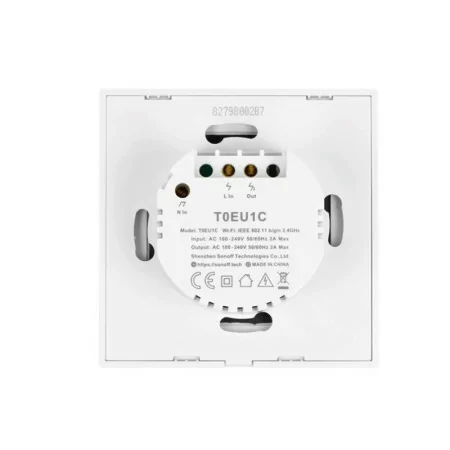 Interruptor Inteligente Wi-Fi Sonoff - T0EU1C-TX - 1 Zona Touch - Blanco