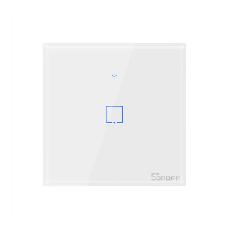 Interruptor Inteligente Wi-Fi RF Sonoff - T1EU1C-TX - 1 Zona Touch - Blanco Interruptor Inteligente Wi-Fi RF Sonoff - T1EU1C-TX - 1 Zona Touch - Blanco