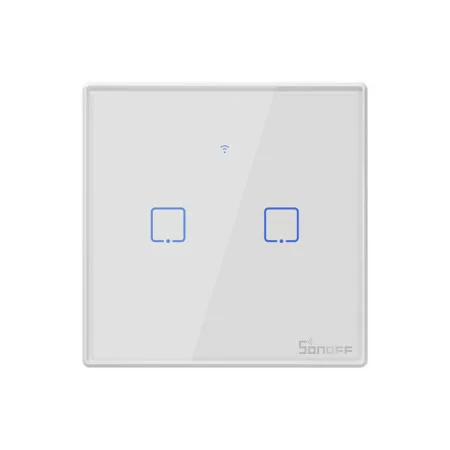 Interruptor Inteligente Wi-Fi RF Sonoff - T1EU2C-TX - 2 Zona Touch - Branco