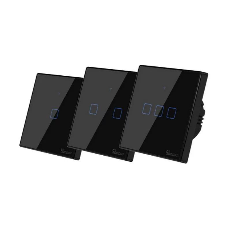 Interruptor Inteligente Wi-Fi Sonoff - T3EU1C-TX - 1 Zona Touch - Preto