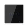 Interruptor Inteligente Wi-Fi Sonoff - T3EU2C-TX - 2 Zona Touch - Preto