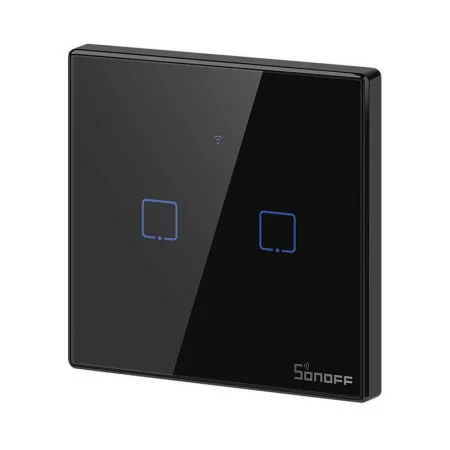 Interruptor Inteligente Wi-Fi Sonoff - T3EU2C-TX - 2 Zona Touch - Preto