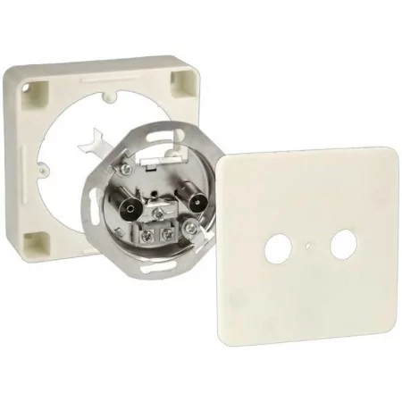 Tomada de Antena TV Parede - Conectores IEC 5-1000Mhz 75Ohm