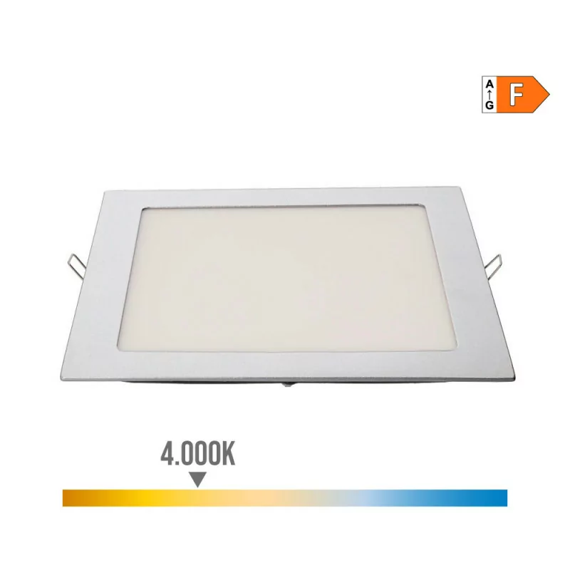 Square Recessed LED Downlight - 20W - 4000K - 1500Lm - Daylight - Gray