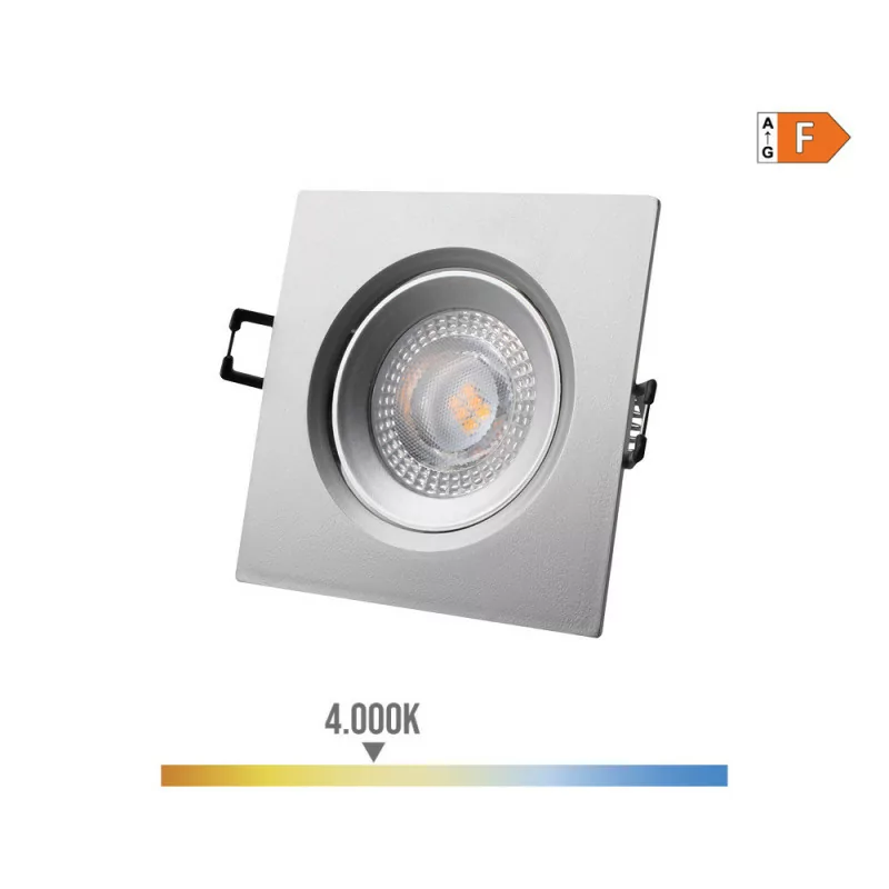 Downlight LED Quadrado de Embutir 5W - 4000K - Luz Dia - Gris Downlight LED Quadrado de Embutir 5W - 4000K - Luz Dia - Gris
