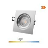 Downlight LED Quadrado de Embutir 5W - 4000K - Luz Dia - Cinza