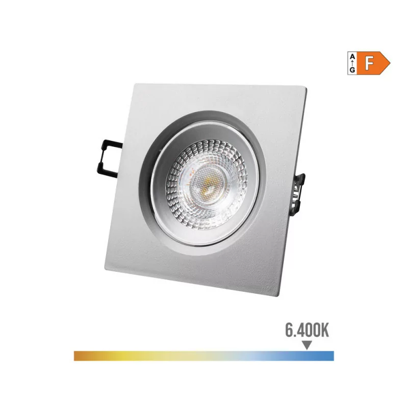 Downlight LED Quadrado de Embutir 5W - 6400K - Luz Fria - Gris Downlight LED Quadrado de Embutir 5W - 6400K - Luz Fria - Gris