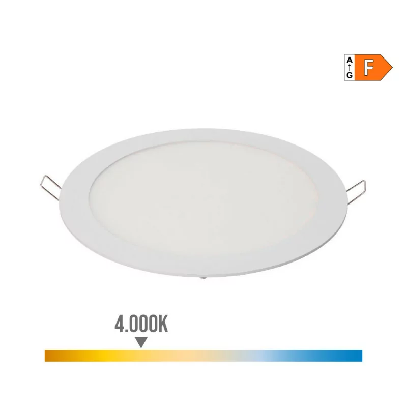 Downlight LED de Embutir Redondo 20W - 40000K - 1500Lm - Luz Dia