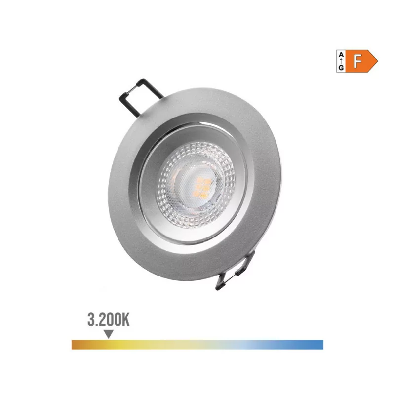 Recessed Round LED Downlight 5W - 3200K - Warm Light - Gray Recessed Round LED Downlight 5W - 3200K - Warm Light - Gray