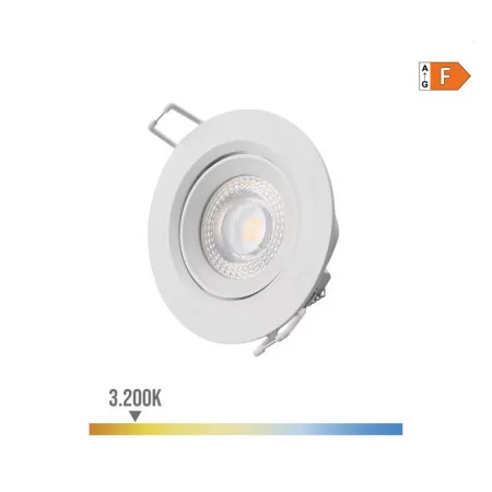 Recessed Round LED Downlight 5W - 3200K - Warm Light - White