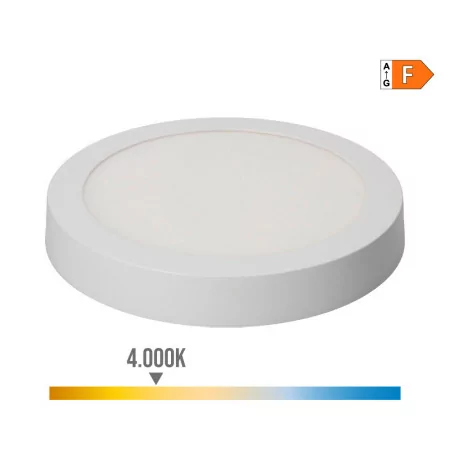 Round Surface LED Downlight 20W - 1500Lm - 4000K - Daylight - White