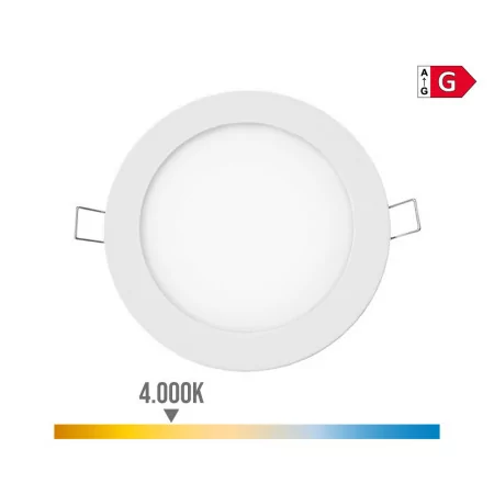 Mini Downlight LED Redondo 6W - 4000K - Luz Dia - Blanco