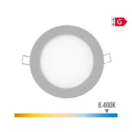 Mini Round LED Downlight 6W - 6400K - Cold Light - Gray