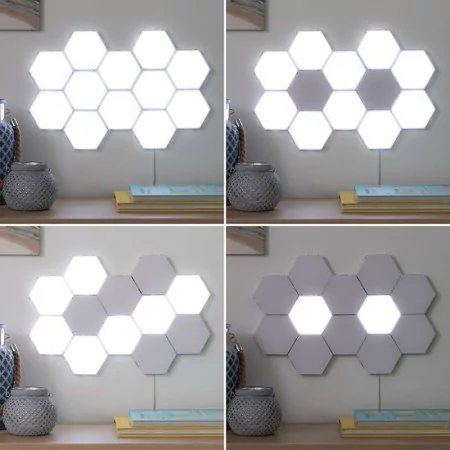 Kit de 3 Paineis Led Modulares Magnéticos e Táteis