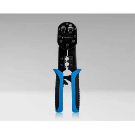 Alicate de Crimpagem e Corte Profissional 6-1 - RJ45/RJ11/RJ12 Modular - Ficha Passante