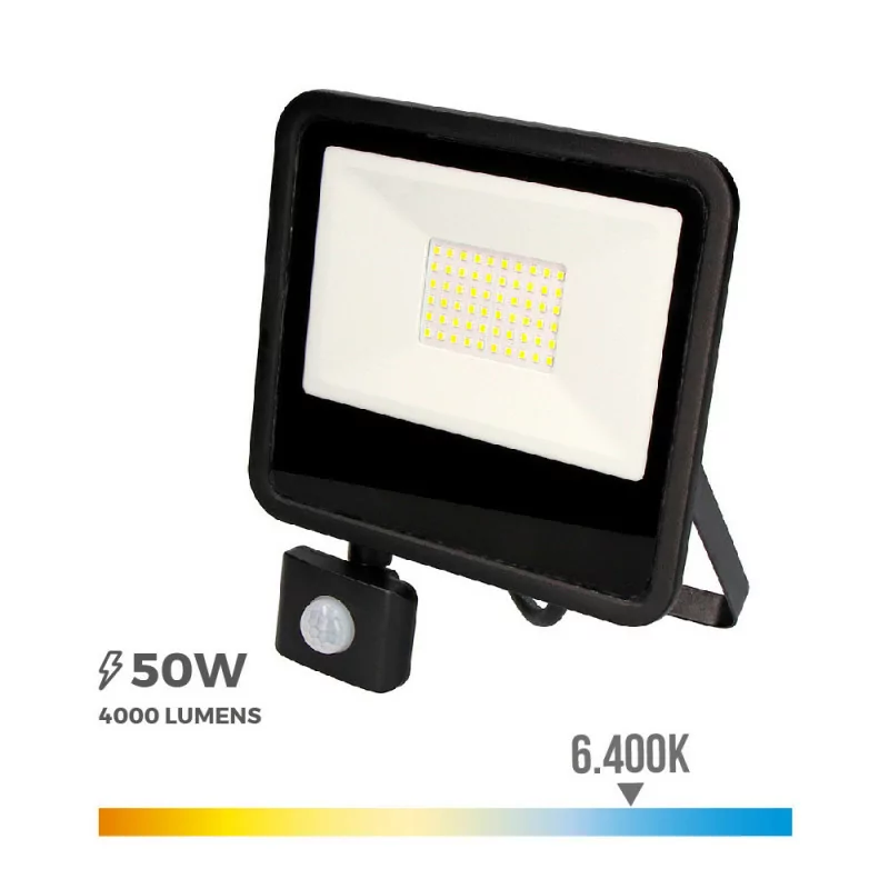 LED projector 50w 4000lm 6400k cold light with presence sensor