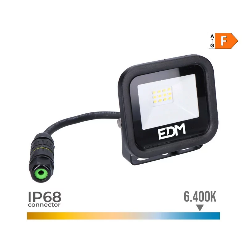 Proyector LED EDM - 10W - 800lm - 6400K Luz Fria Proyector LED EDM - 10W - 800lm - 6400K Luz Fria