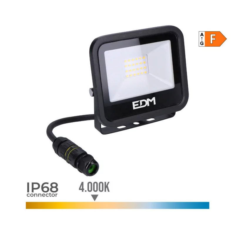 Projector LED EDM - 20W - 1520lm - 4000K Luz Dia