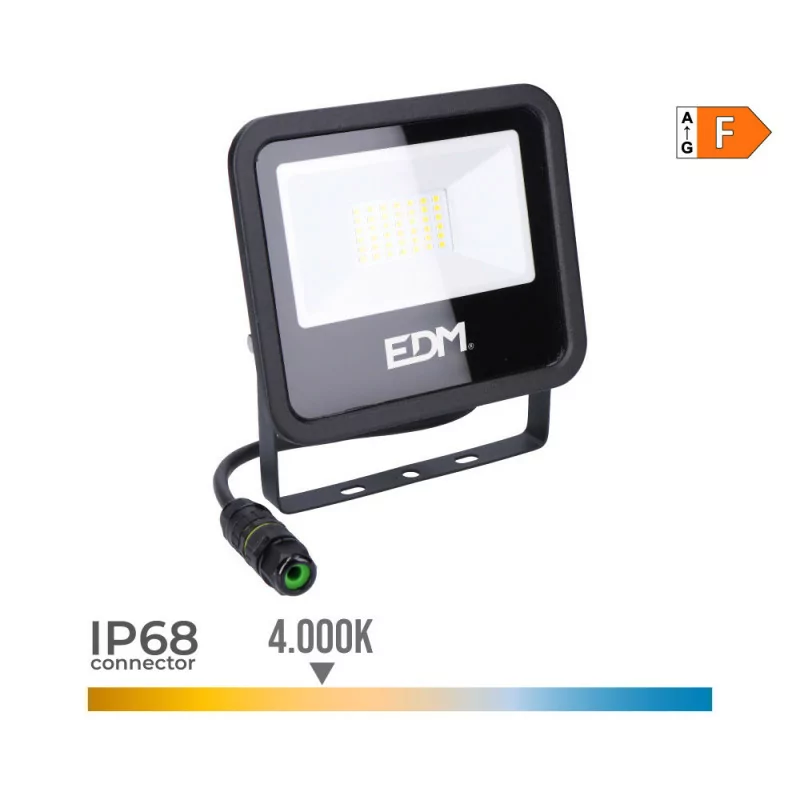 Projetor LED 30W - 2370lm - 4000K Luz do Dia