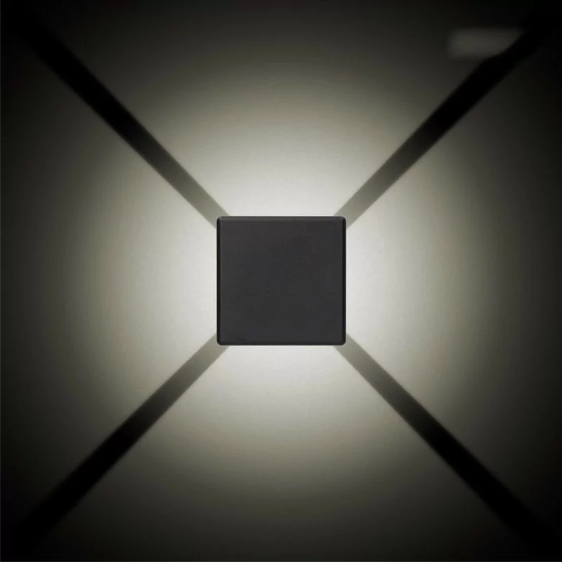 Aplique Quadrado LED 6W - IP65 - 130Lm - 4000k Luz Dia