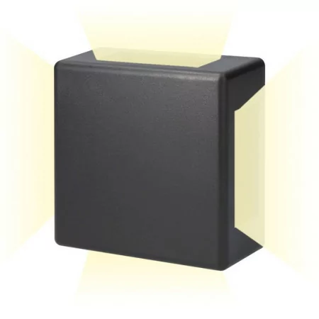 Aplique Quadrado LED 6W - IP65 - 130Lm - 4000k Luz Dia