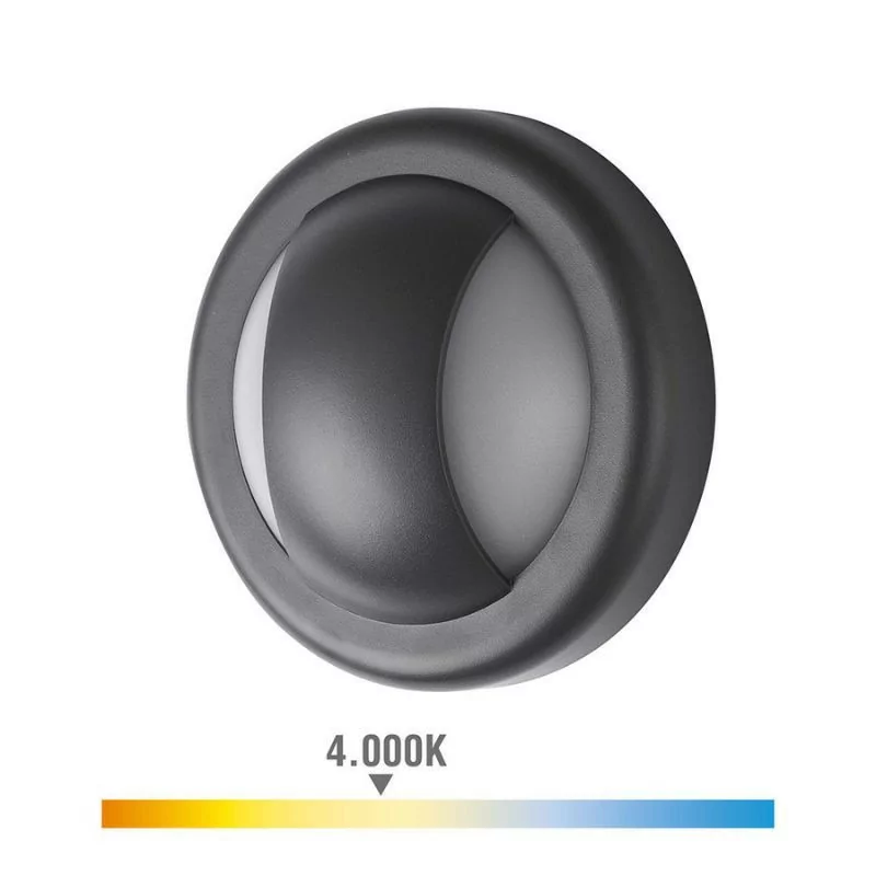 Aplique Redondo LED 6W - IP65 - 250Lm - 4000k Luz Dia
