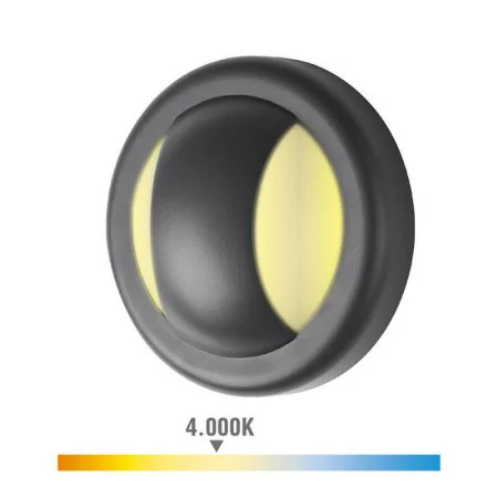 Aplique Redondo LED 6W - IP65 - 250Lm - 4000k Luz Dia