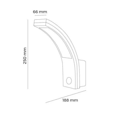 Outdoor Wall Lamp LED 10W - 750Lm - IP54 - 4000k
