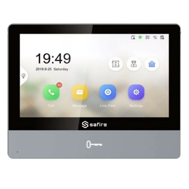 Monitor for Video Intercom - 7 Inches - Slot for Micro SD - SF-VIDISP02-7WIP