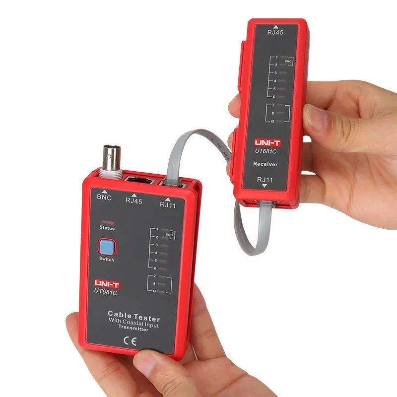 Testador de Cabos de Rede e Telefónicos (RJ45 / RJ11) - Uni-T - UT681L