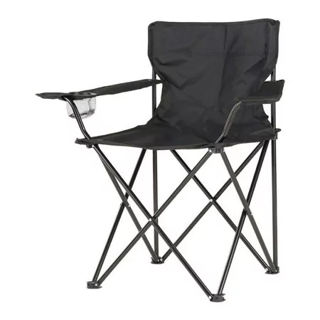 Cadeira de Campismo Dobrável - 80cmx83,5cmx51cm - Negra