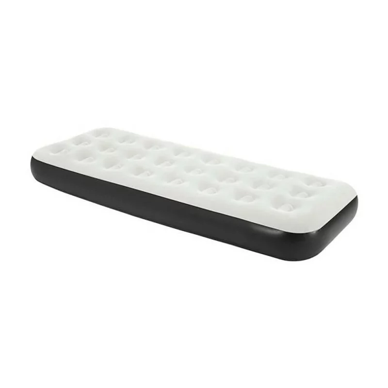 Colchão de Campismo Insuflável - 73x191x22cm - Branco/Preto