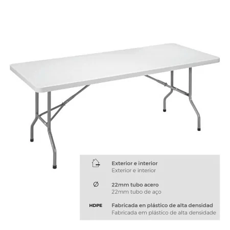 EdM Drobable Table - 180cmx74cmx74cm - Steel