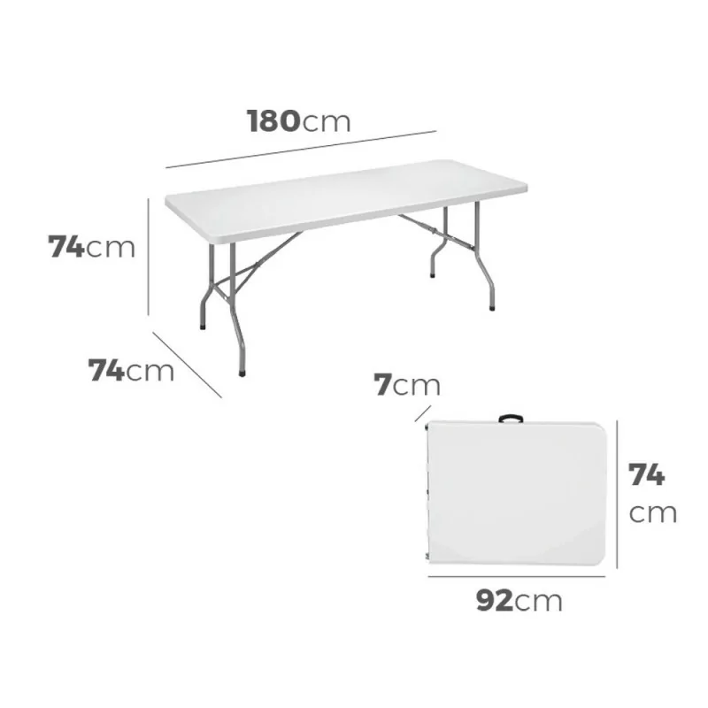 Mesa Drobável EdM - 180cmx74cmx74cm - Aço