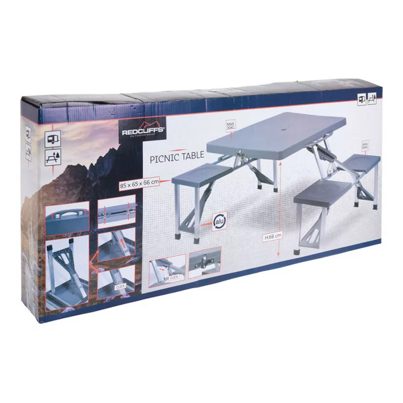 Mesa Dobrável Redcliffs - 85,5cmx65cmx66cm - Metal