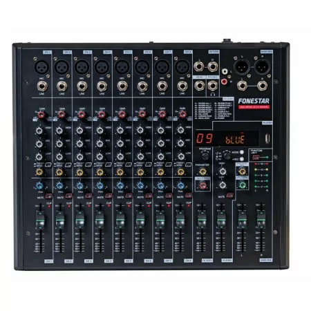 Mesa Mezcladora Fonestar - MIX 8PRO - 8 canais e 2 saídas